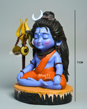 Baal Shiva Idol — The Serene Meditator | Hand-Painted, 7 cm | Car Dashboard & Home