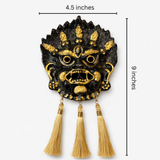 Kirtimukh  Wall Decor || Black With Tassel | Free Jaap Counter