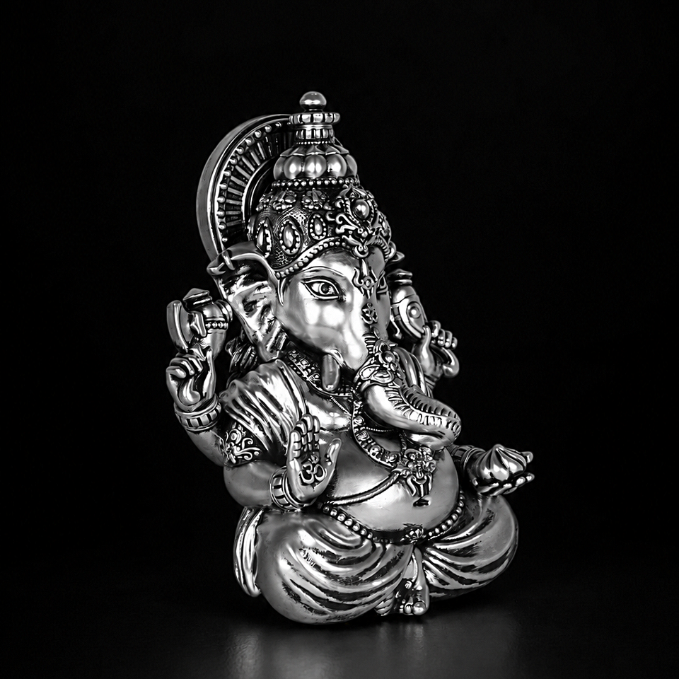 Vighnaharta Ganesha Silver Plated
