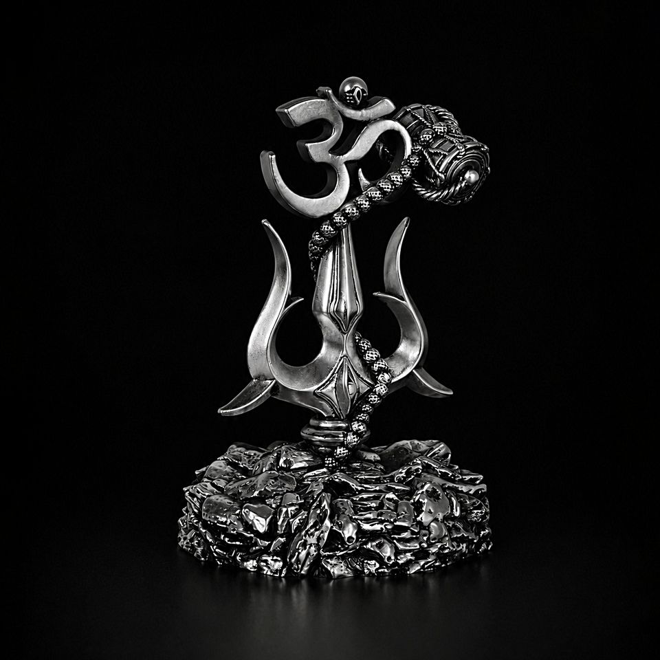 Lord Shiva Trishul Silver Plated