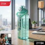 2 Litre Large Capacity Leakproof Sports Water Bottle (1 Pc)