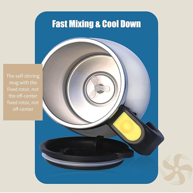 Self Stirring Mug wi Lid Au ATIC Stirring Coffee Cup
