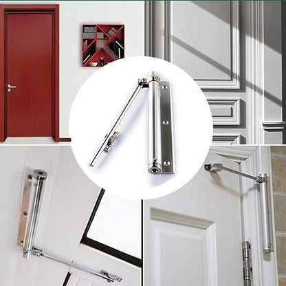 Stainless Steel Automatic Door Closer – Heavy Duty Hydraulic for Home, Office