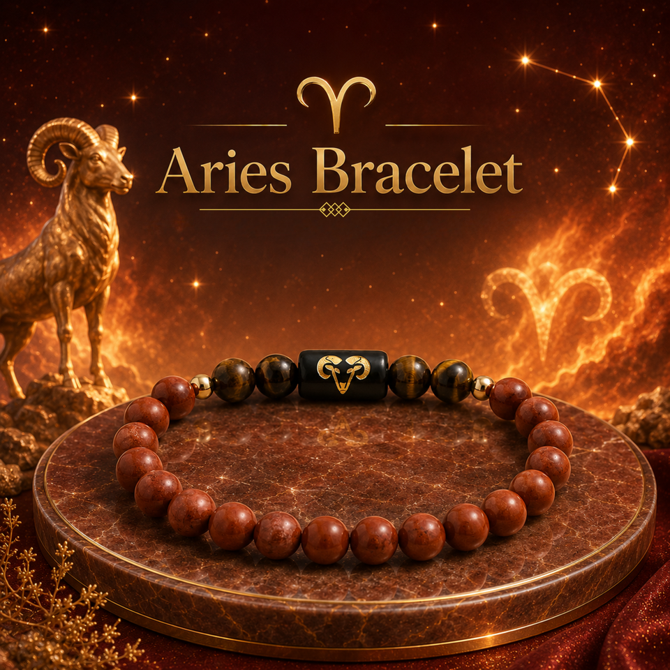 Aries Victory Combo – Hibiscus Plant & Zodiac Bracelet