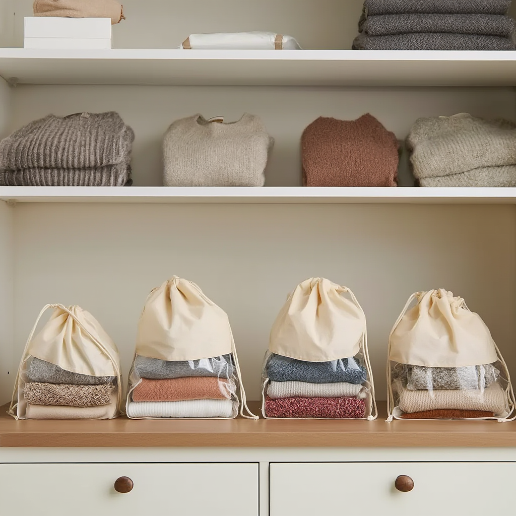 Clear-View Drawstring Bags