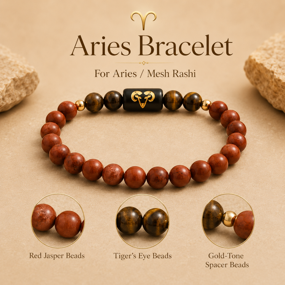 Aries Victory Combo – Hibiscus Plant & Zodiac Bracelet