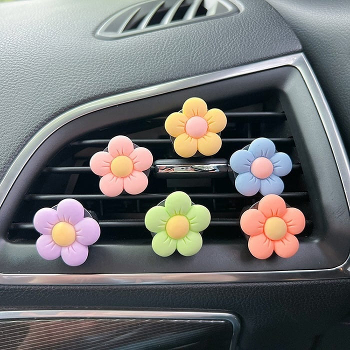 Cute Floral Air Vent Clips