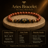 Aries (मेष राशि) Zodiac Red Jasper & Tiger's Eye Bracelet