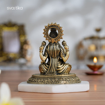 Brass 4 Armed Lakshmi Idol (4 Inch)