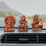 Baal Laxmi Ganesh Saraswati Idol Trio – Divine Dashboard Set for Prosperity, Wisdom & Auspicious Beginnings