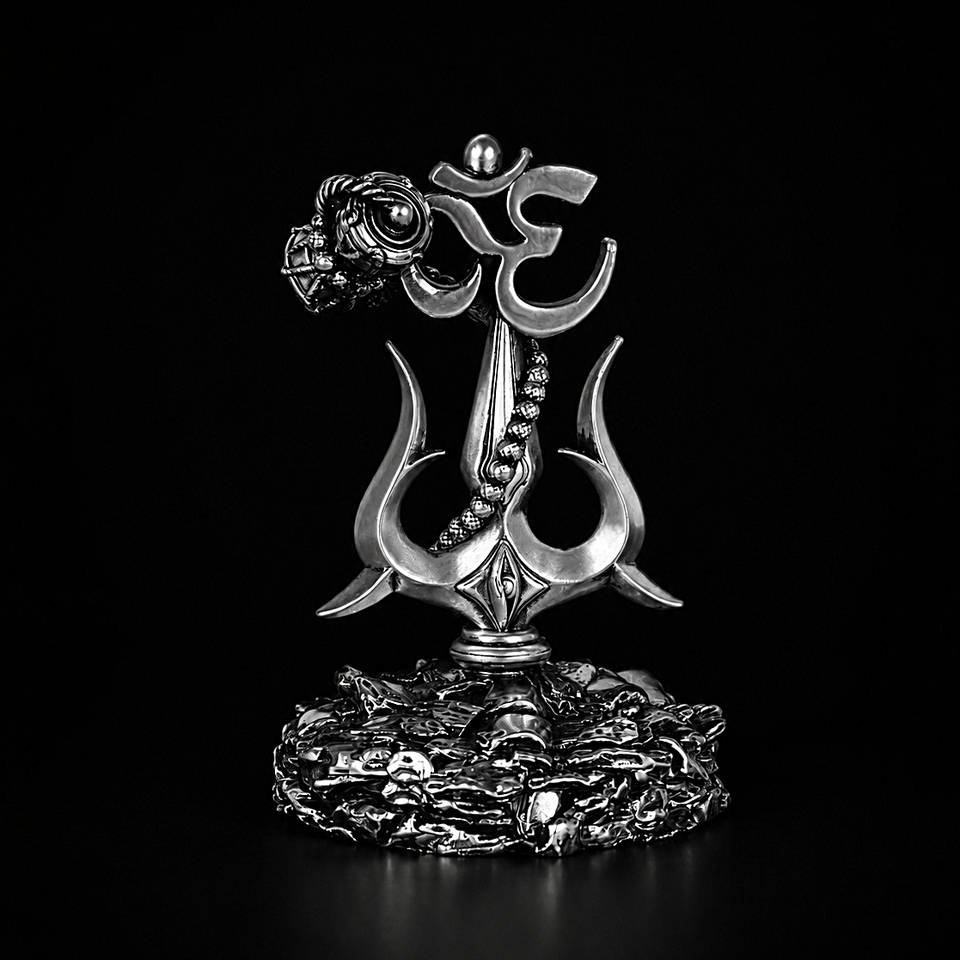 Lord Shiva Trishul Silver Plated
