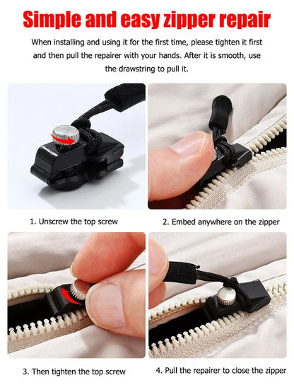 Removable zipper repairer