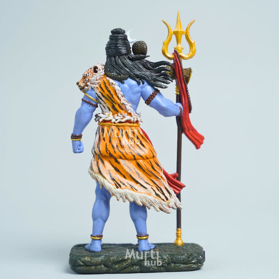 Shiva — The Protector | Exclusively Hand-Painted Standing Mahadev Idol | 12 cm