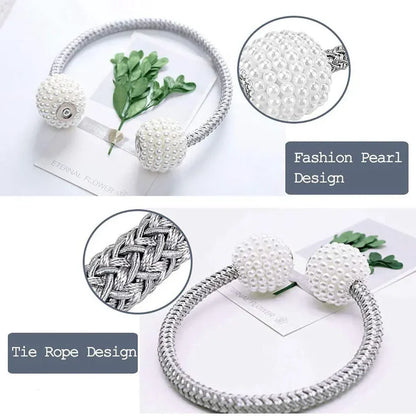 Magnetic Pearl Curtain Buckle Tiebacks