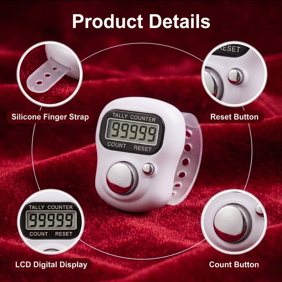 Premanand Ji Idol with Digital Jaap Counter (Pack of 3) – Spiritual Meditation Combo