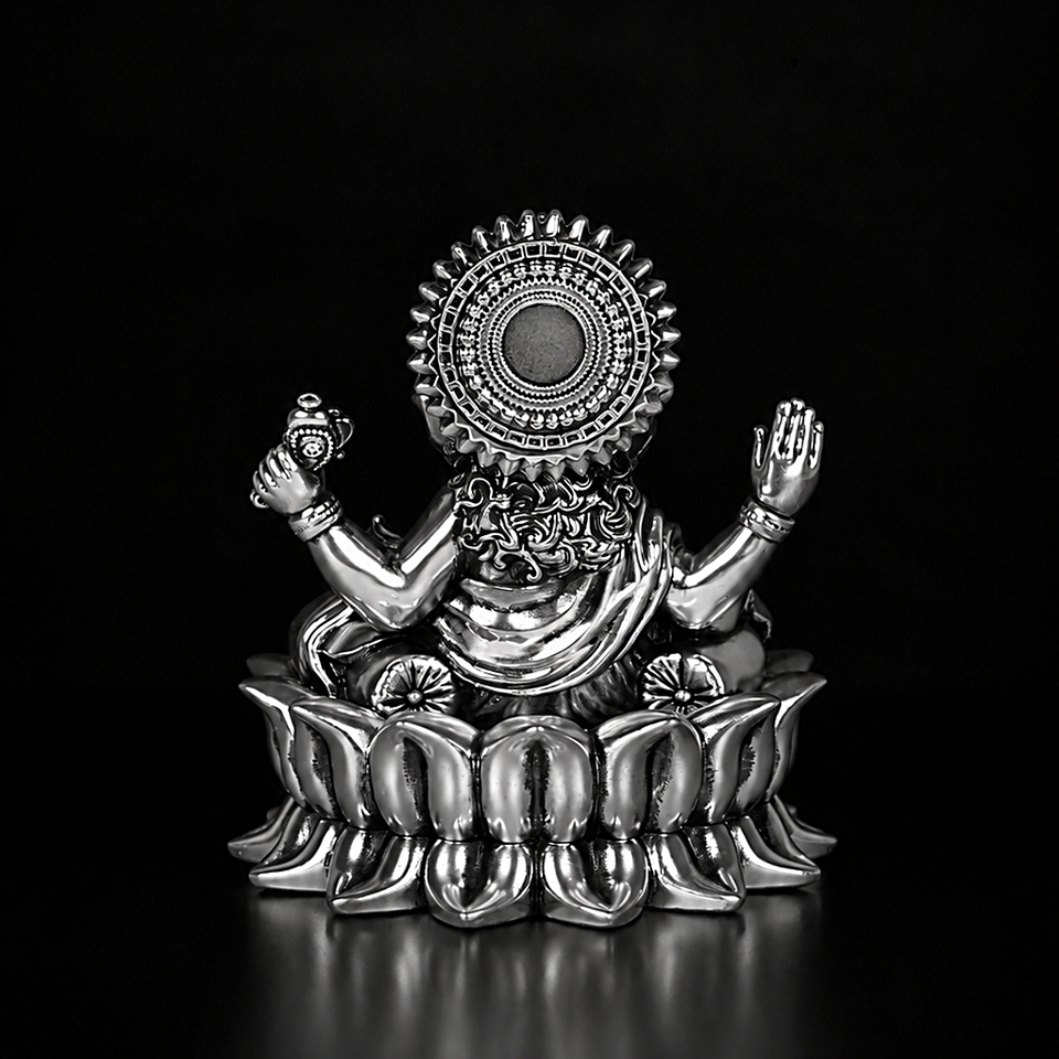 Ganpati Bappa (Lotus Ganesha) Silver Plated