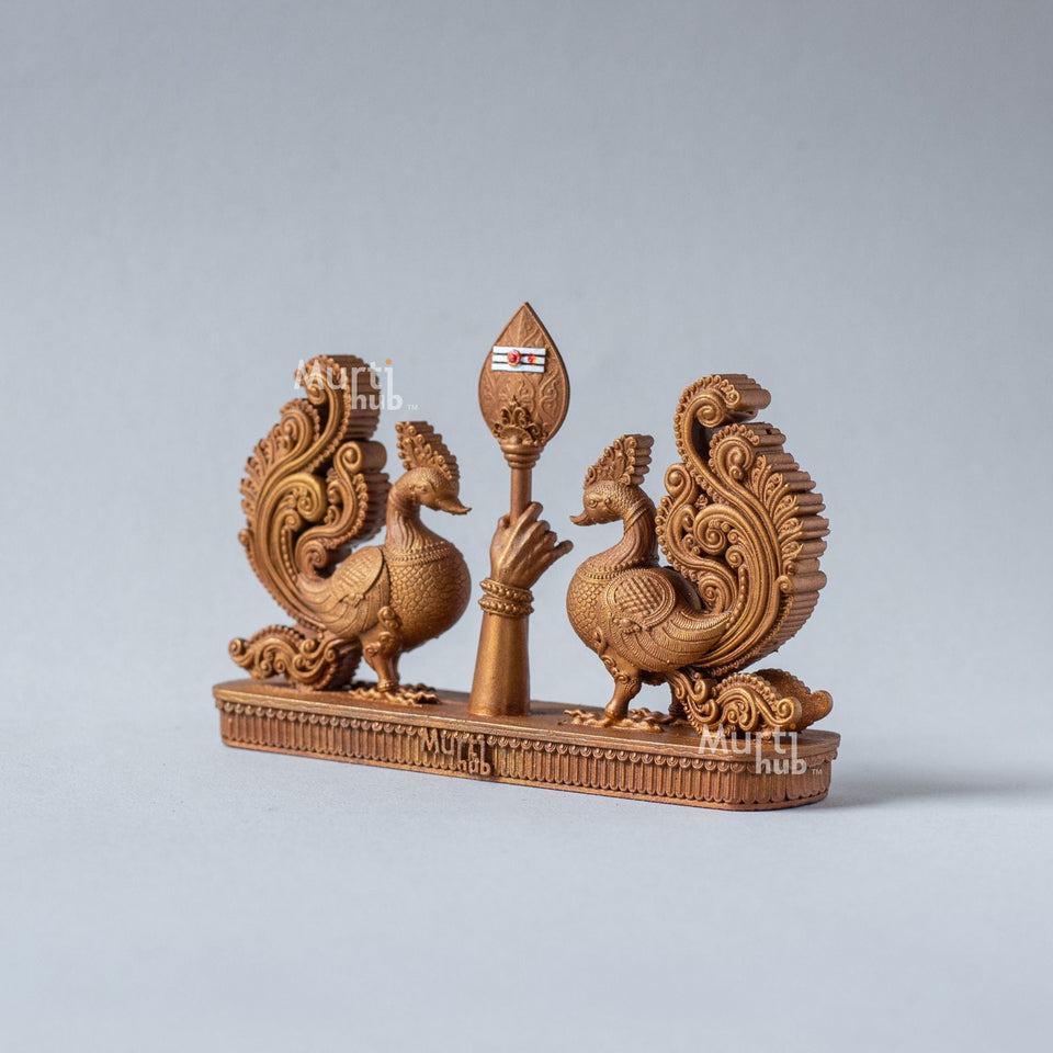 Lord Murugan’s Om Vel with Peacock