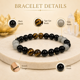 Ruling Number 4 | Crystal Bracelet | Numerology Bracelet - 8mm
