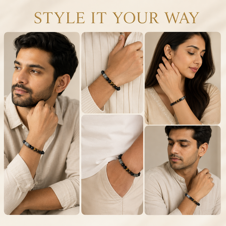 Ruling Number 4 | Crystal Bracelet | Numerology Bracelet - 8mm