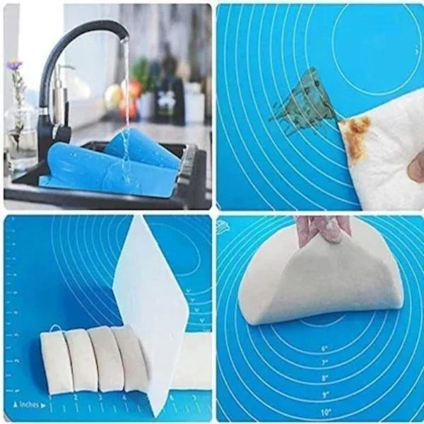 RotiEase – Non-Stick Silicone Rolling Mat | Food Safe | For Roti, Paratha, Pizza