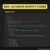 500+ Shopify Ultimate Liquid Code Snippets