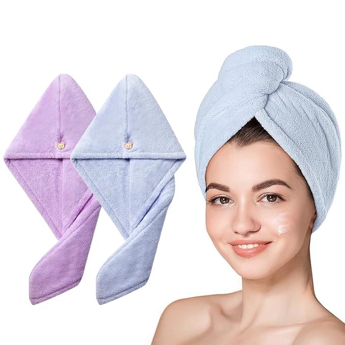 Ultra-Absorbent Microfiber Hair Wrap Towel – Fast Drying & Anti-Frizz Magic Towel