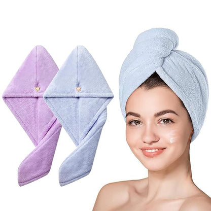 Ultra-Absorbent Microfiber Hair Wrap Towel – Fast Drying & Anti-Frizz Magic Towel