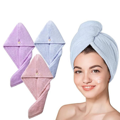 Ultra-Absorbent Microfiber Hair Wrap Towel – Fast Drying & Anti-Frizz Magic Towel