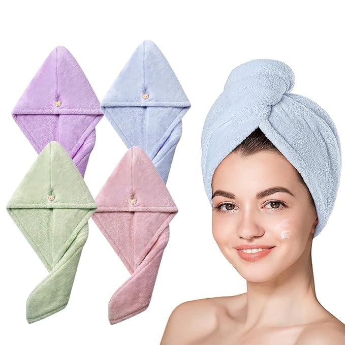 Ultra-Absorbent Microfiber Hair Wrap Towel – Fast Drying & Anti-Frizz Magic Towel