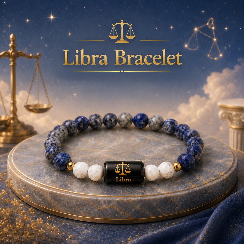 Libra Rashi Prosperity Combo – Money Plant & Zodiac Bracelet