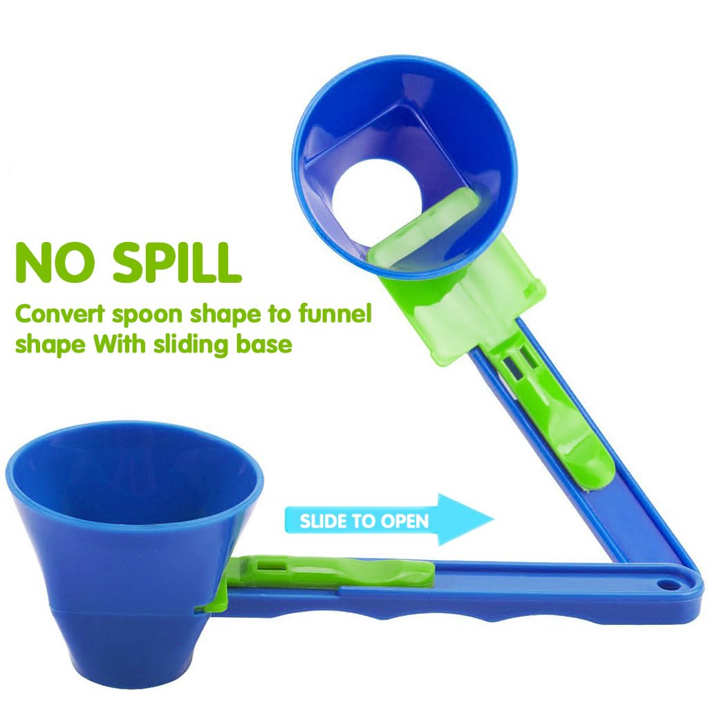 2-in-1 Sliding Spoon Funnel | No-Spill Scoop