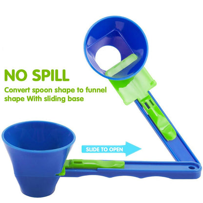 2-in-1 Sliding Spoon Funnel | No-Spill Scoop