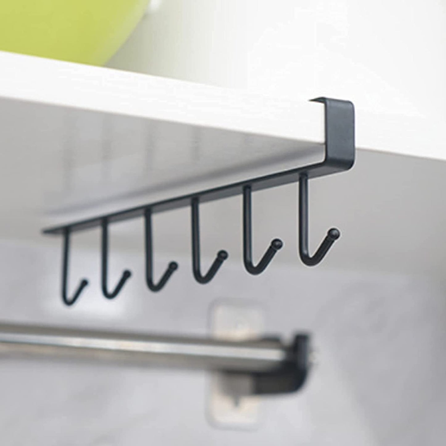 Under Shelf Hanging Hooks Organizer Rack