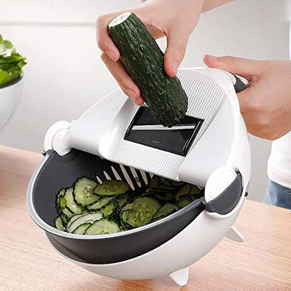 9 in 1 Vegetable Cutter with Drain Basket