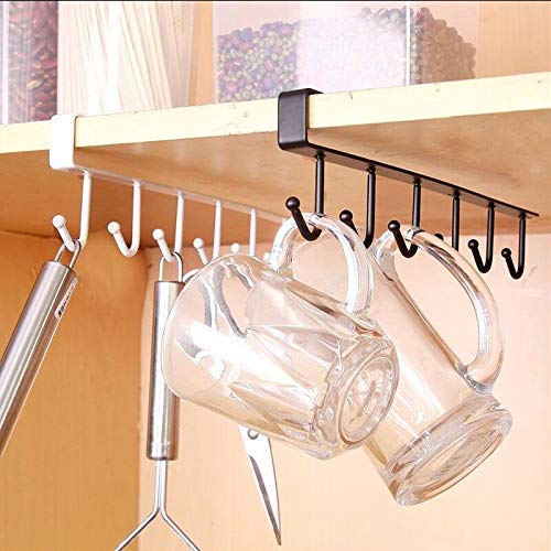 Under Shelf Hanging Hooks Organizer Rack