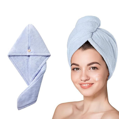 Ultra-Absorbent Microfiber Hair Wrap Towel – Fast Drying & Anti-Frizz Magic Towel