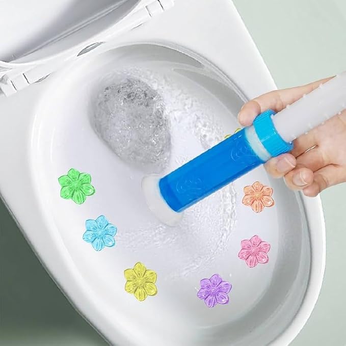 Flower Stamp Toilet Gel Cleaner With Floral Freshness