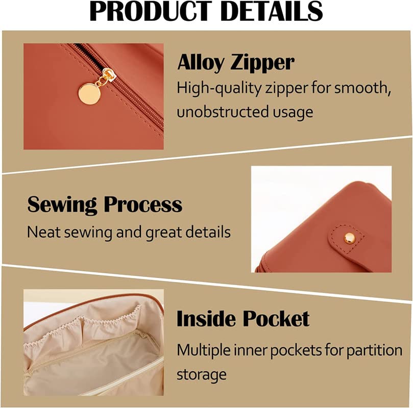 Premium Travel Cosmetic Pouch – Portable Makeup & Toiletry Organizer Bag