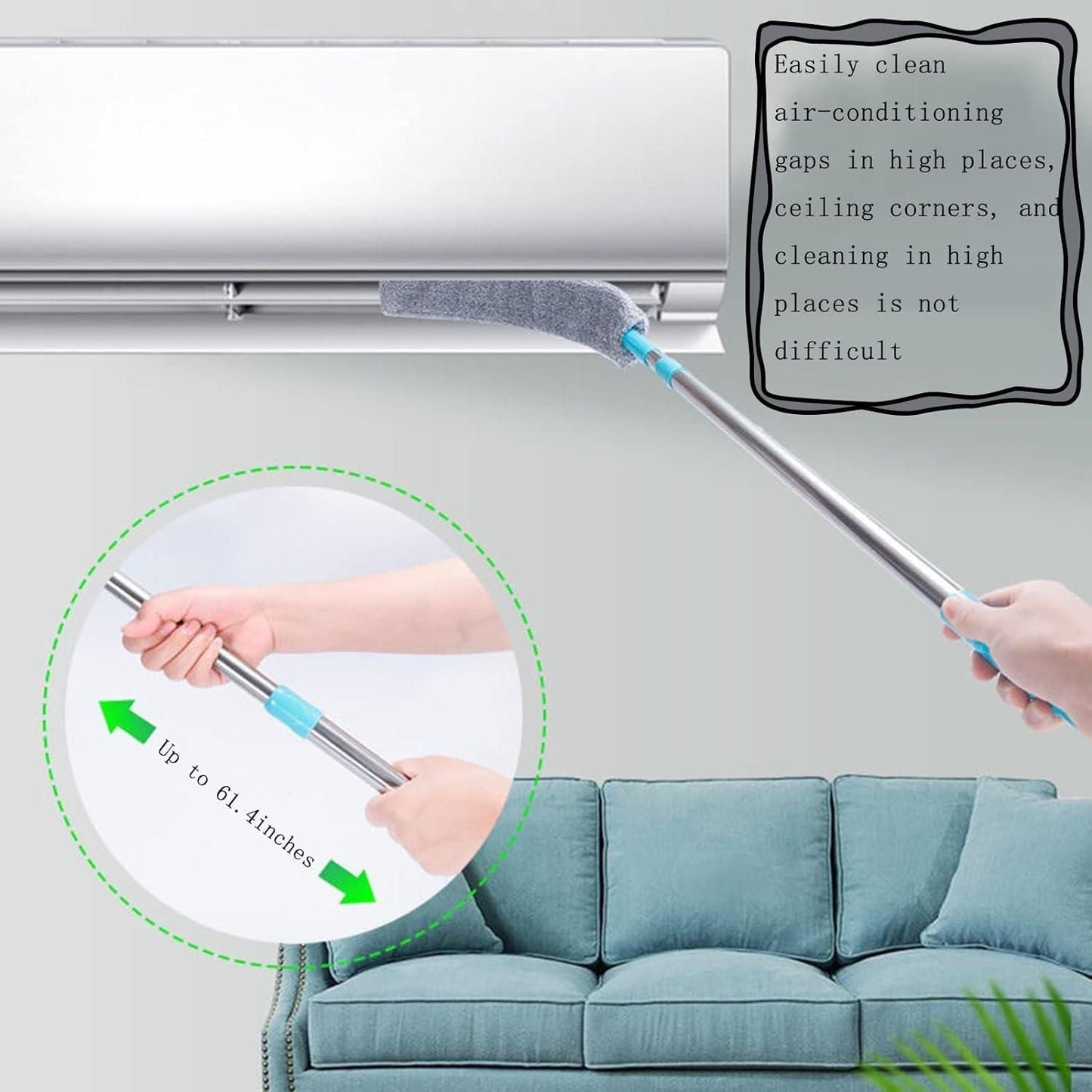 Extendable Microfiber Gap Cleaning Duster