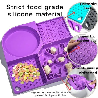 Pet Licking Mat with 4 Sections