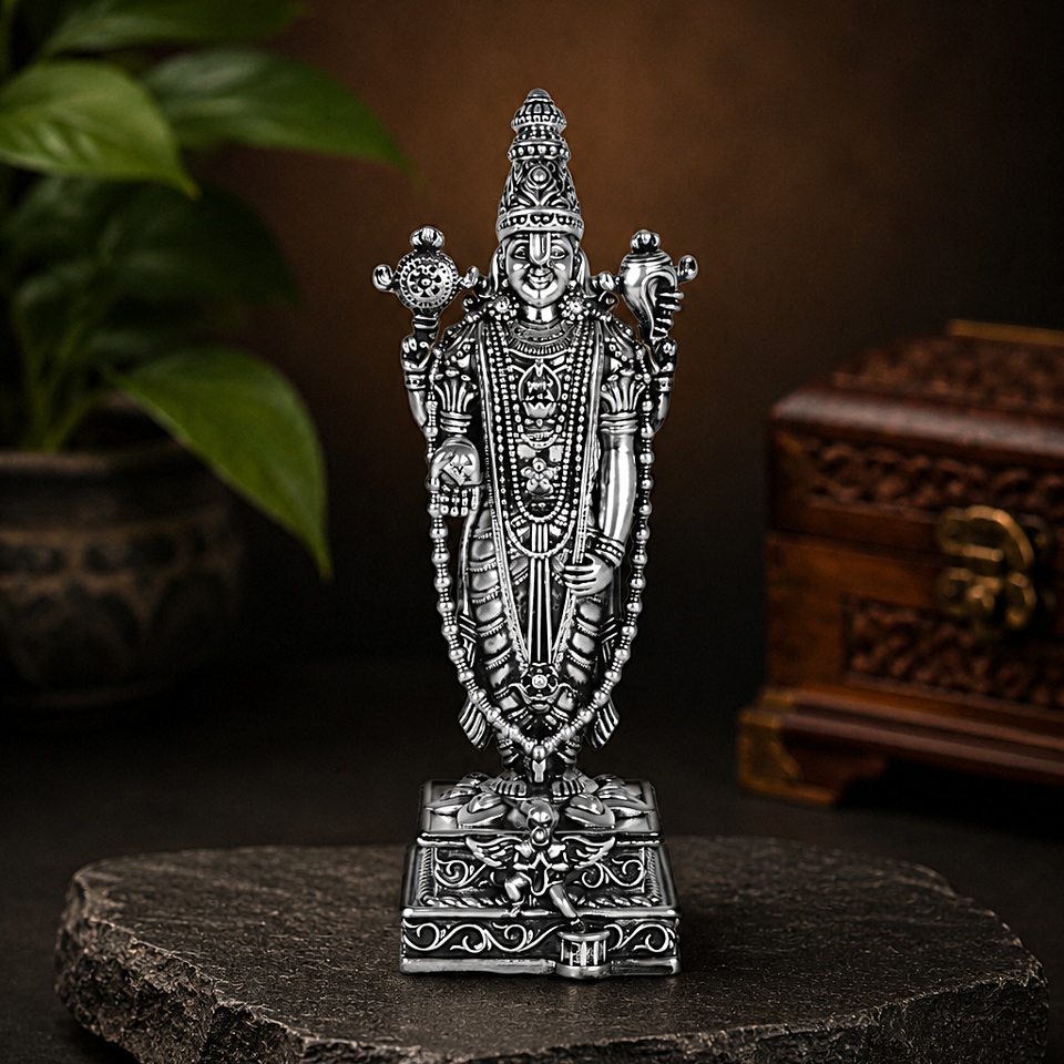 Lord Venkateshwar Balaji Silver Plated