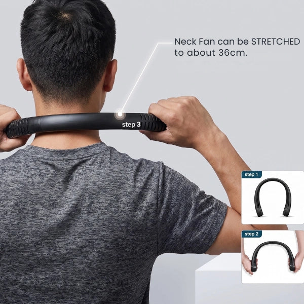NeckFan™ – Wearable Neck Fan | Soft Airflow | Outdoor & Travel Cooling