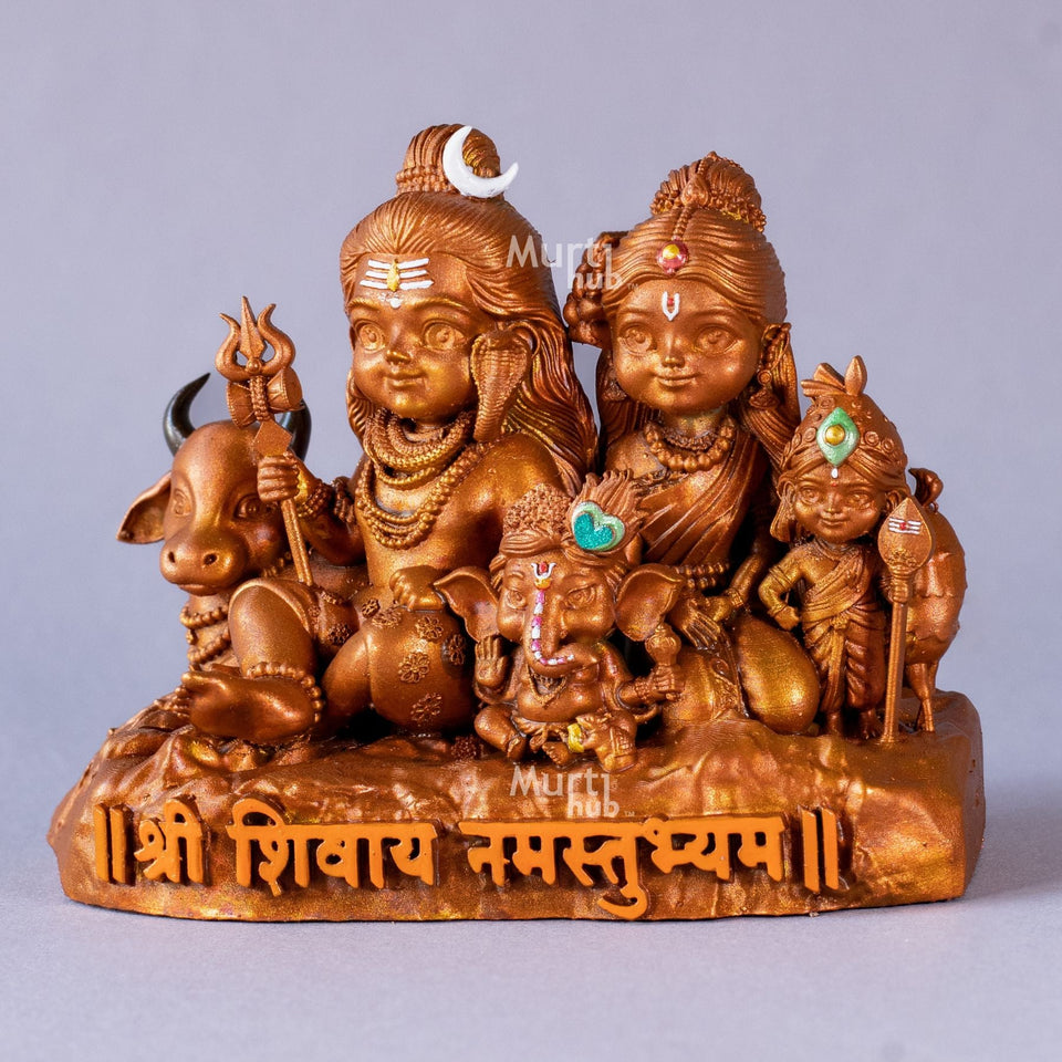 Shiv Parivar — Divine Harmony | Shiva, Parvati, Ganesha, Kartikeya & Nandi | Car Dashboard