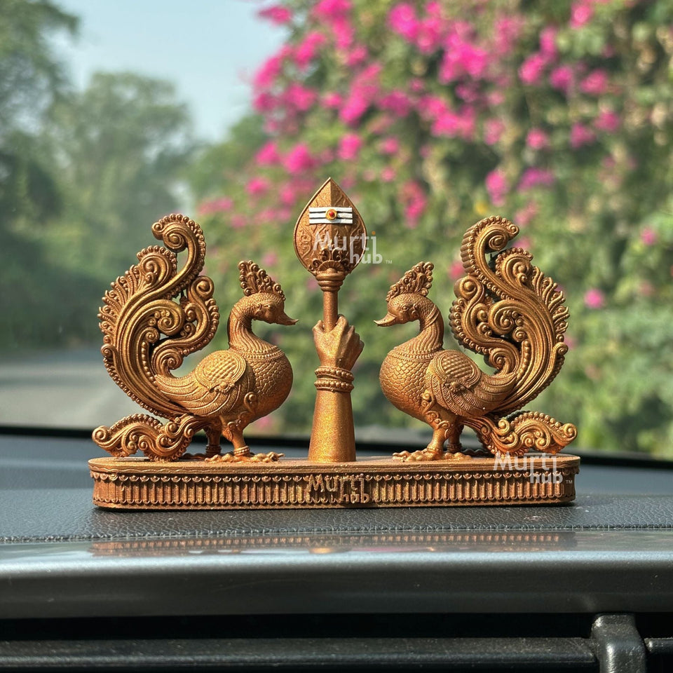 Lord Murugan’s Om Vel with Peacock