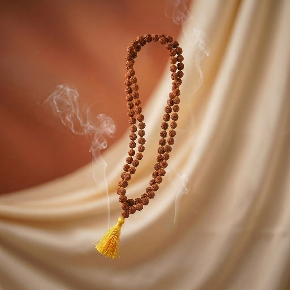 Rudraksha Bracelet & 5 Mukhi Rudraksha Mala Combo