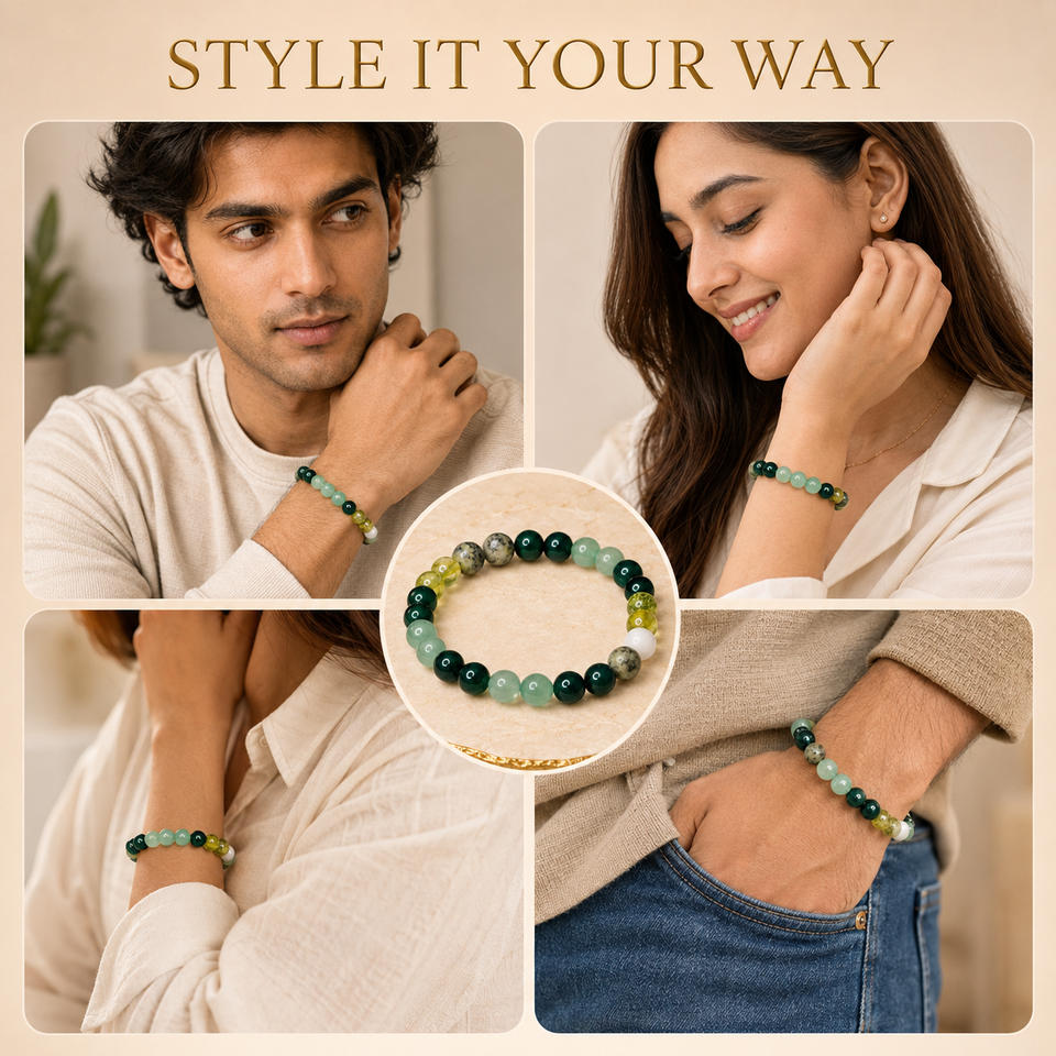 Ruling Number 5 | Crystal Bracelet | Numerology Bracelet - 8mm