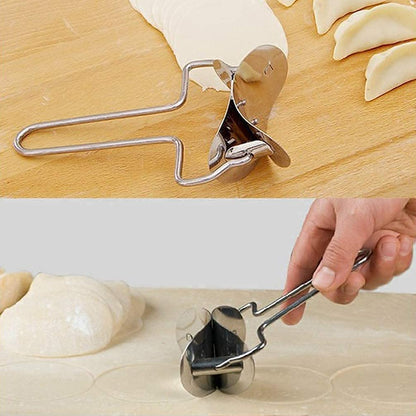 Stainless Steel Dumpling Maker & Round Dough Skin Cutter