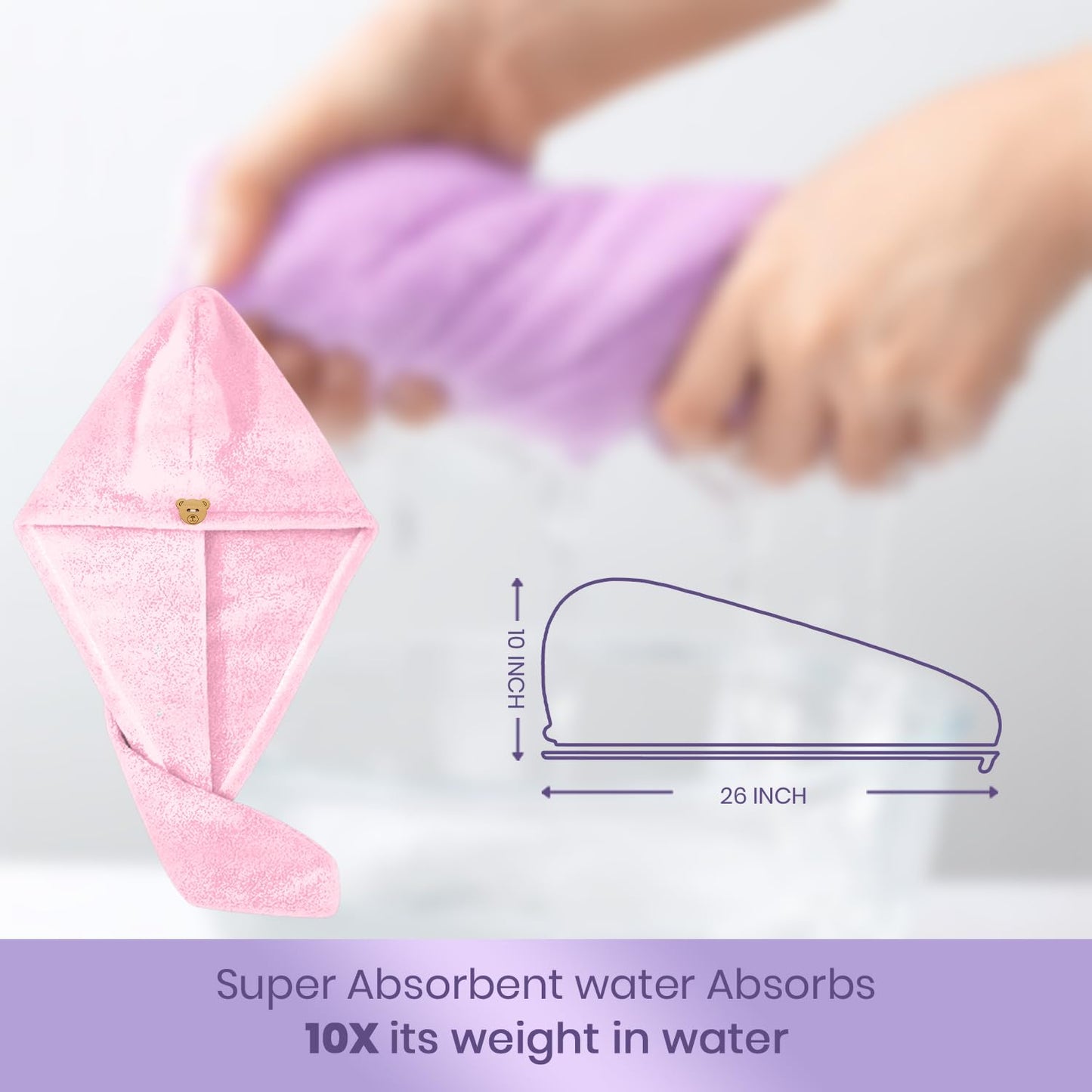 Ultra-Absorbent Microfiber Hair Wrap Towel – Fast Drying & Anti-Frizz Magic Towel