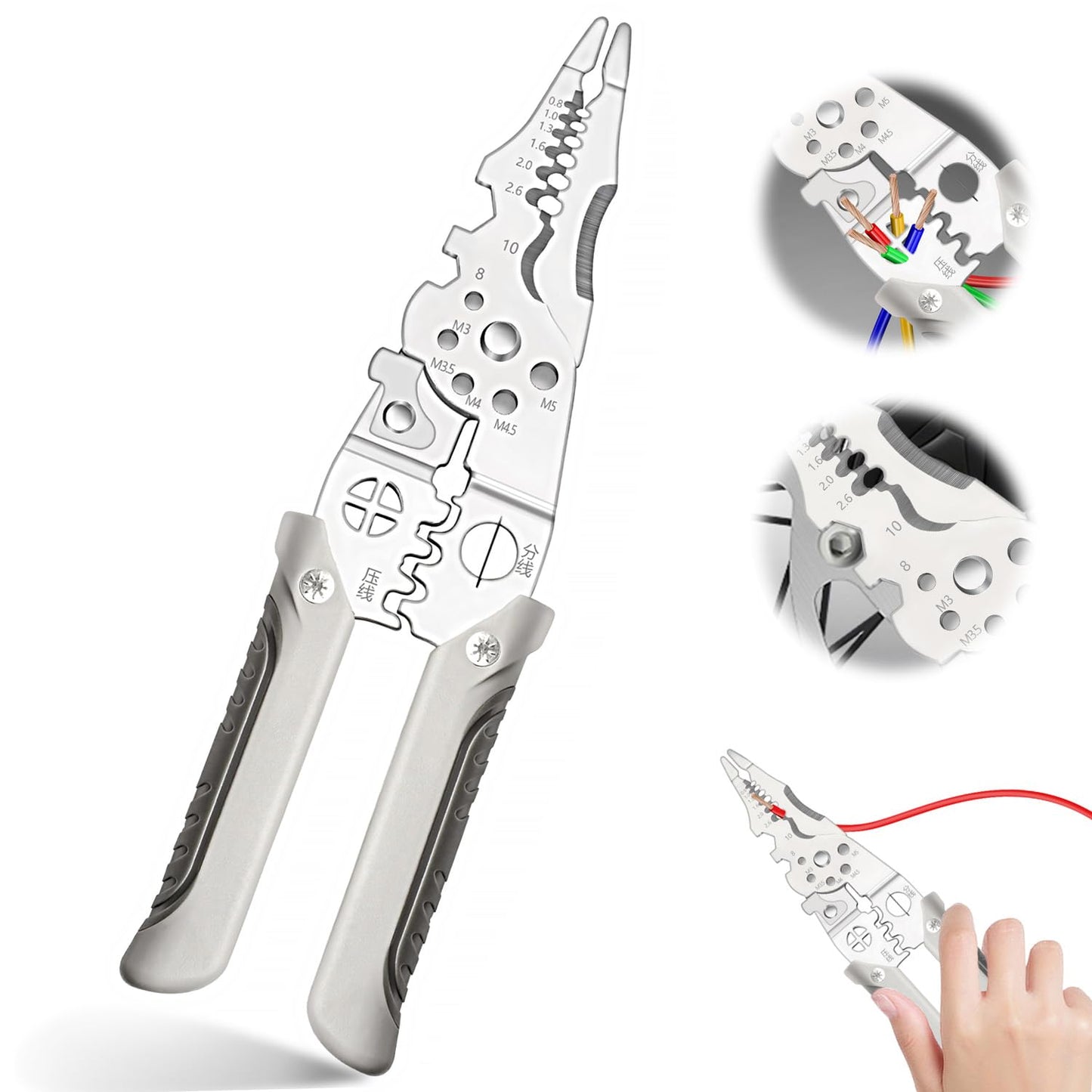 Heavy-Duty Multi-Function Wire Stripper & Crimping Pliers