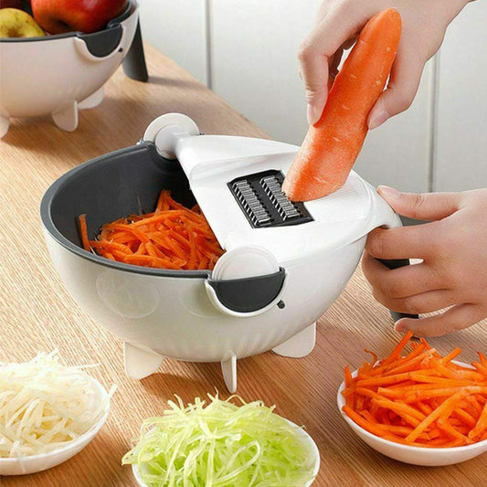 9 in 1 Vegetable Cutter with Drain Basket